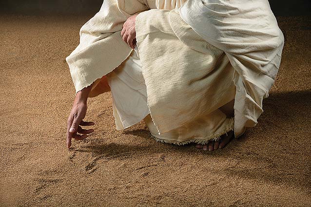 Jesus-writes-on-sand